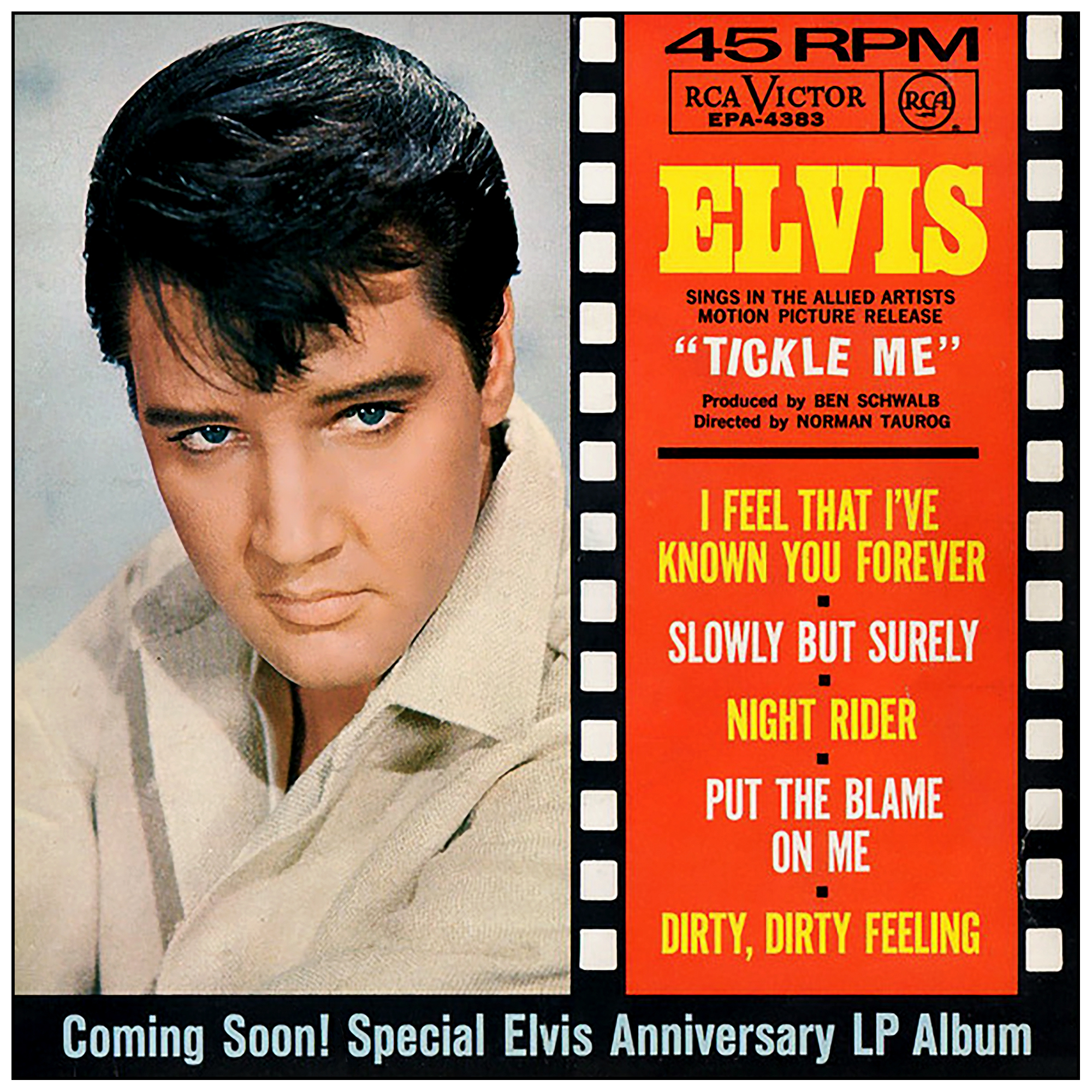 Dirty feeling. "Tickle me" Elvis Presley. Elvis Presley-Tickle me (1965). From Elvis Presley Boulevard, Memphis, Tennessee.